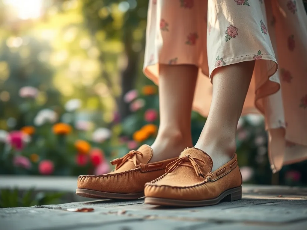 Mokasyny do sukienki: stylizacje na każdą okazję